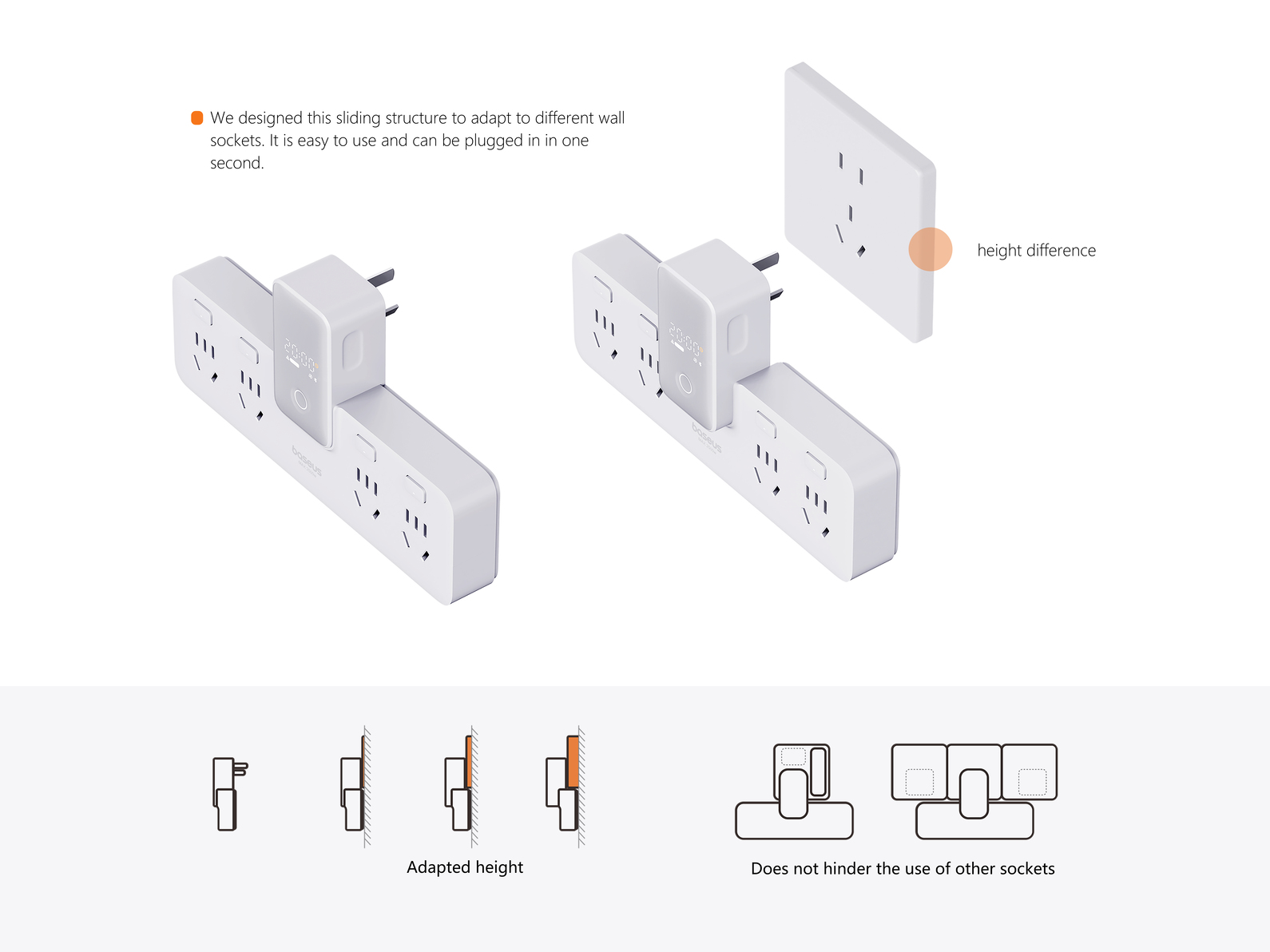 Baseus PowerCombo Digital Power Strip-3