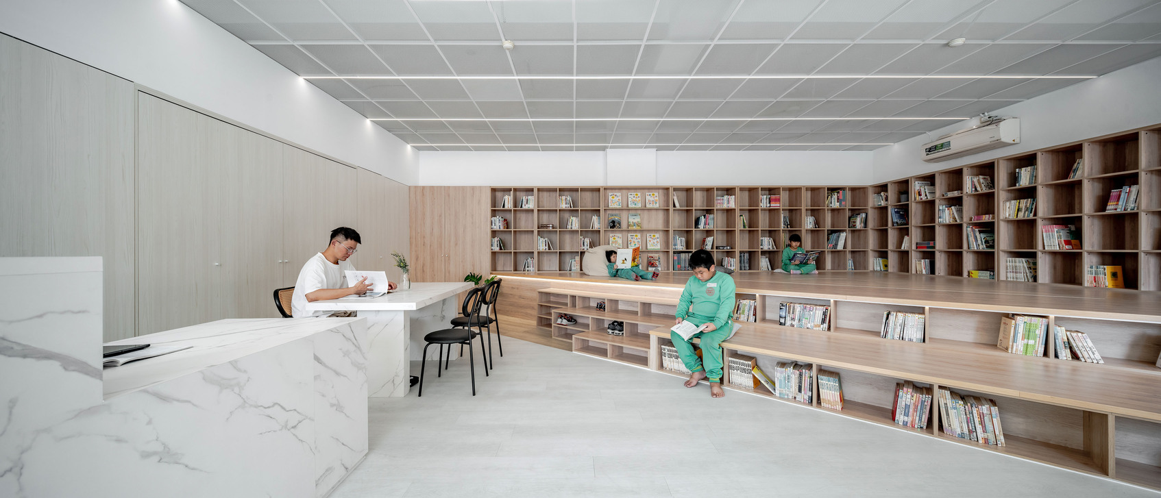 Triangle Book-hill - Yuan Tung Elementary School Community Library-5