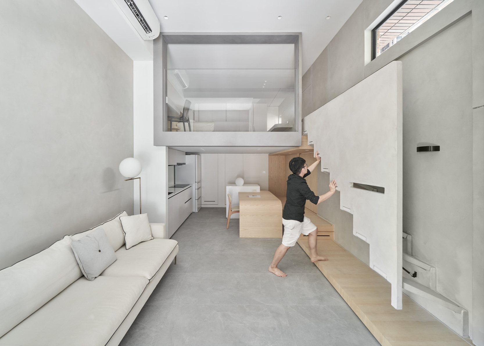 The 50-square-meter Taipei Residence with Retractable Stairs-1