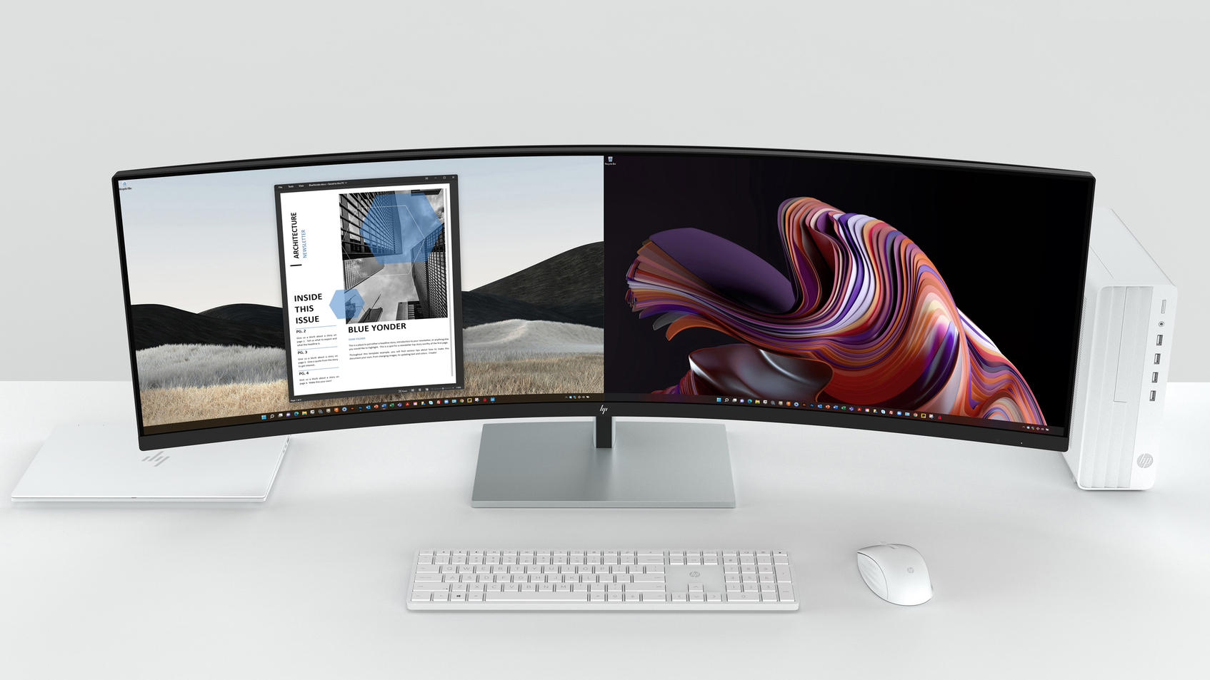 HP E45c G5 DQHD Curved Monitor-4