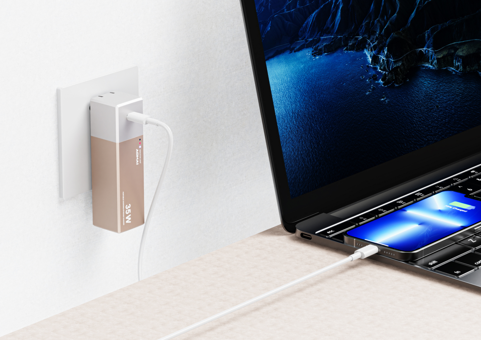 35W detachable magnetic charging and energy storage charger-2